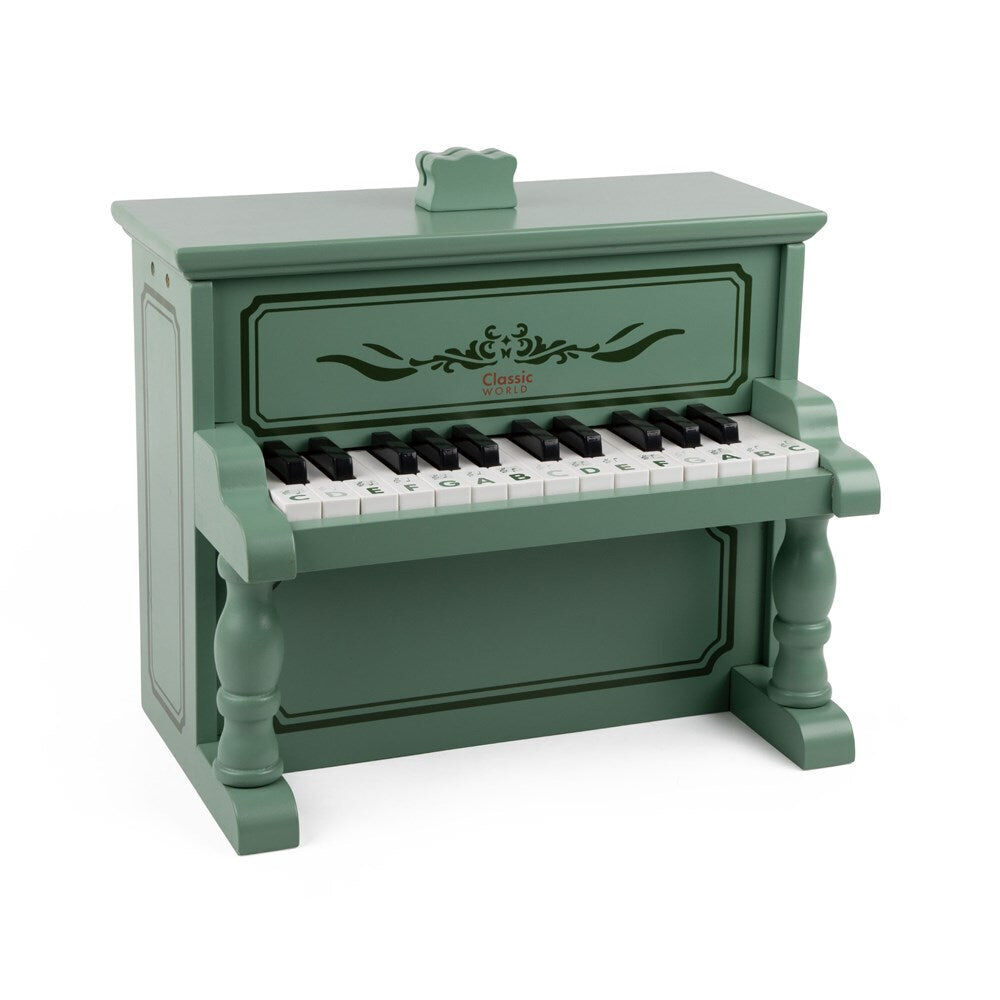 Classic World Children's Wooden Vintage Piano w/ 25 Keys 18M+ Green