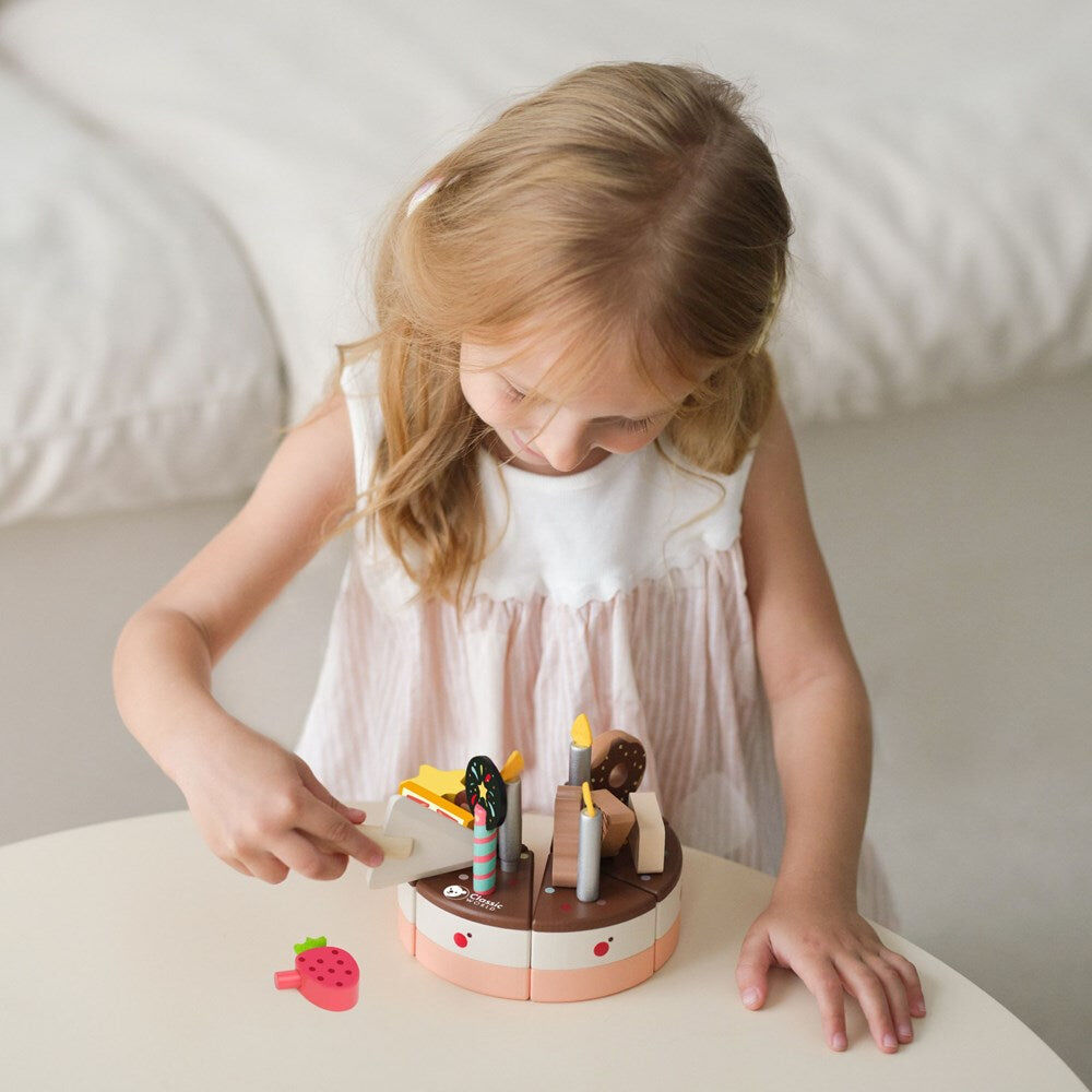 19pc Classic World Childrens Chocolate Cake Pretend Playset 2Y+