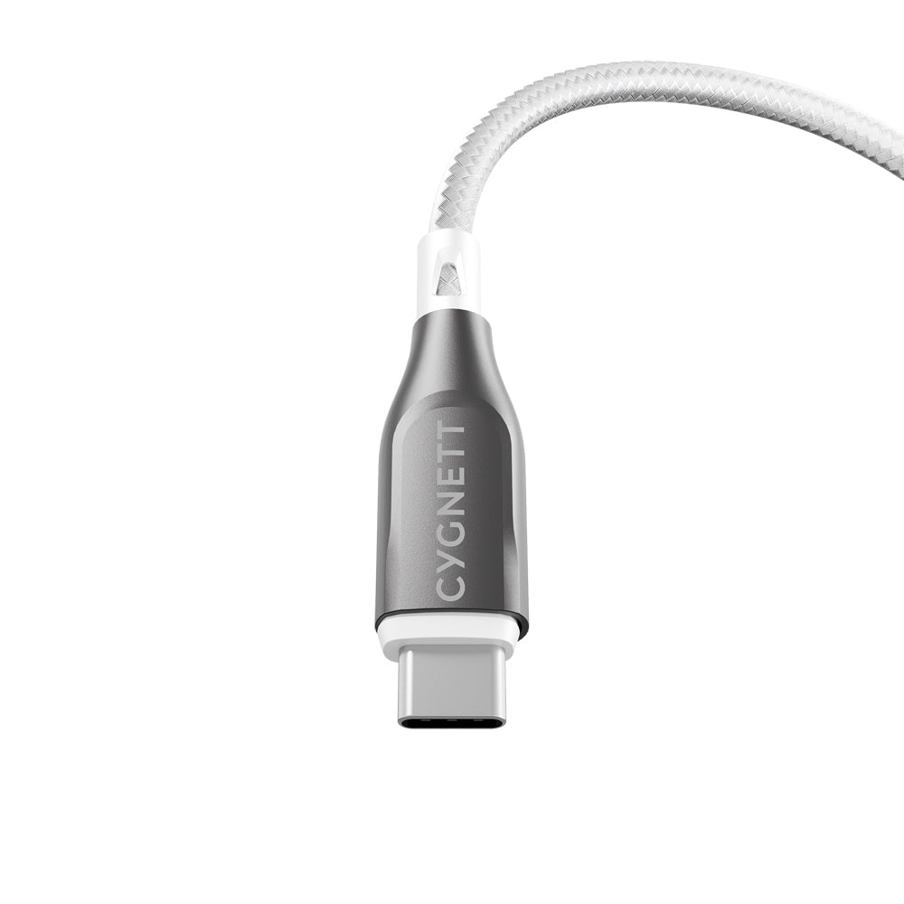 2PK Cygnett Armoured USB-C to USB-A Charger & Data Sync Cable 1M - White