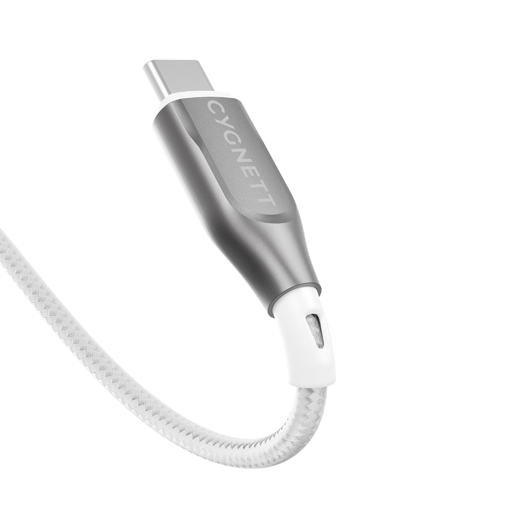 2PK Cygnett Armoured USB-C to USB-A Charger & Data Sync Cable 1M - White