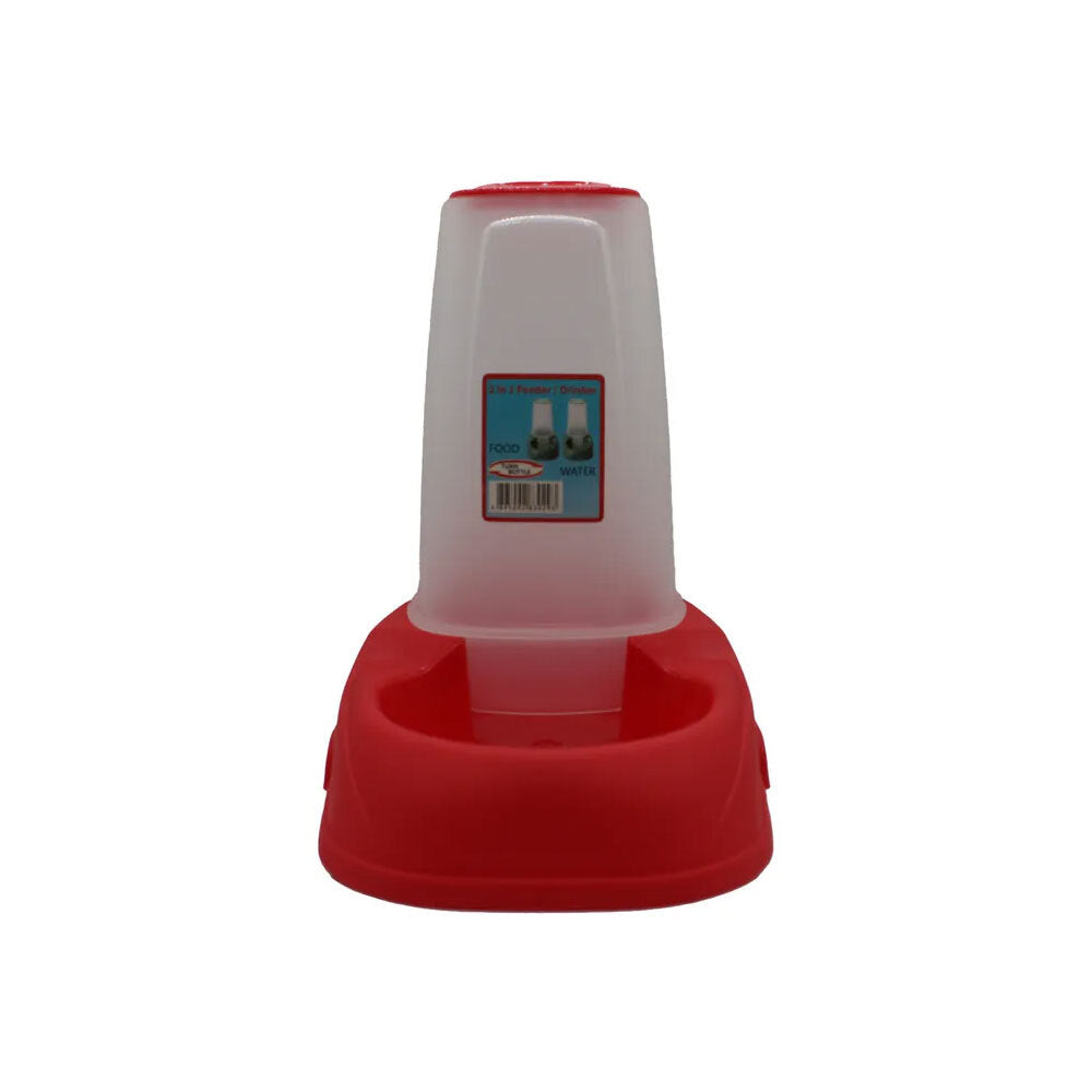 Showmaster 2 In 1 Pet Auto Feeder/Drinker Tower 1.5L Assorted Colours