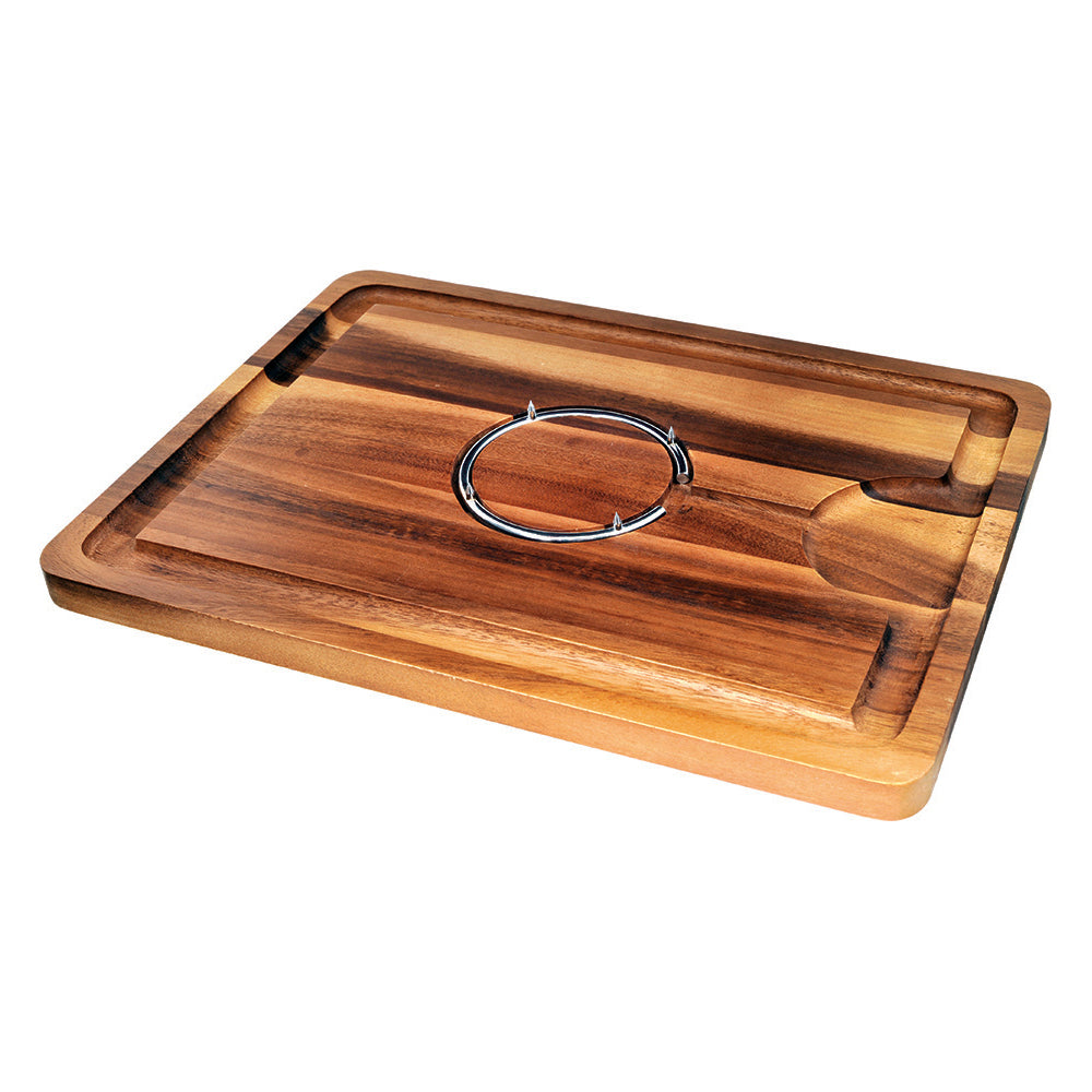 Davis & Waddell Acacia Wood Spiked Carving Board 40x30cm Natural S/S