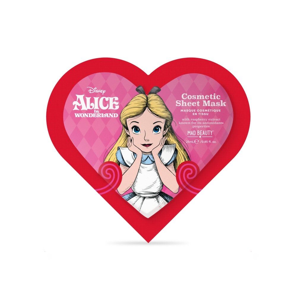 3PK Disney Alice in Wonderland Cosmetic Skincare Sheet Mask Raspberry