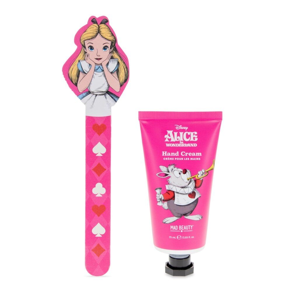 4PK Disney Alice in Wonderland Hand & Nail Care Duo 75ml Red Raspberry/Honeydew