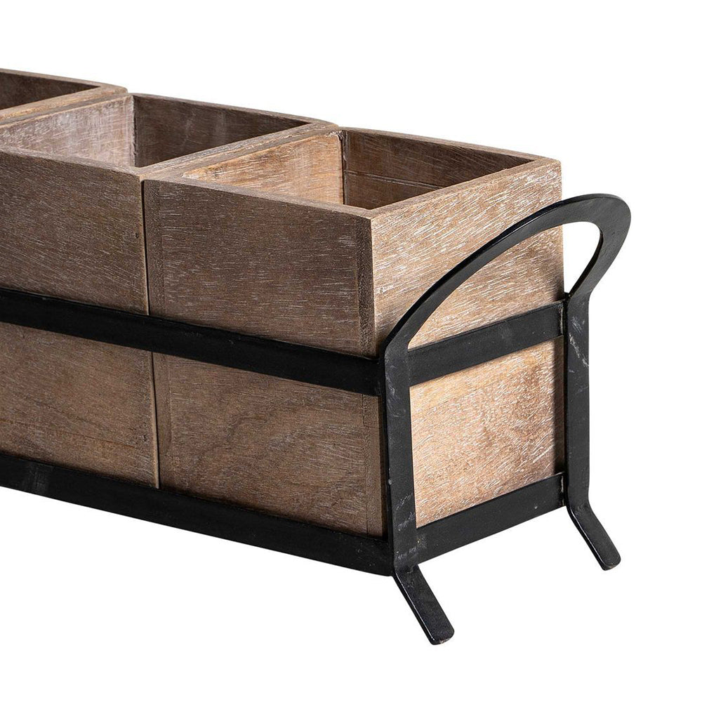 Belle Singita Cutlery Stand Home/Kitchen Organiser 37cm Brown