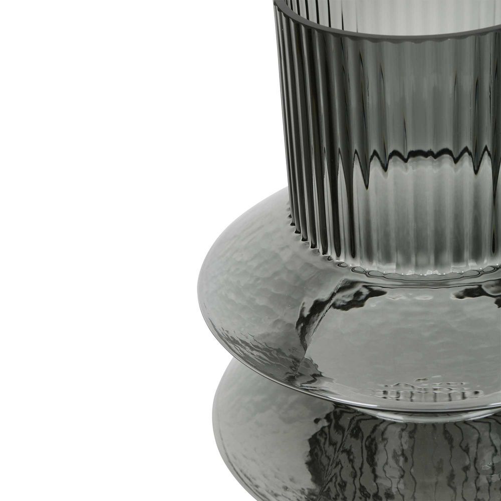 Belle Manhattan Tower Glass Flower Vase Home Decor 40cm - Charcoal