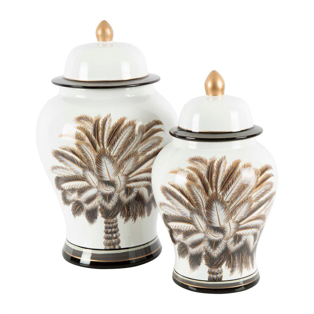 Belle Montane Porcelain Ginger Jar w/ Lid Large 48x26cm - Brown