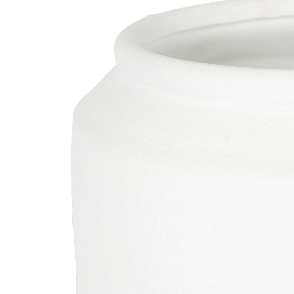 Belle Axsha Flower Terracotta Pot/Planter Medium 24.5cm Home Decor - White