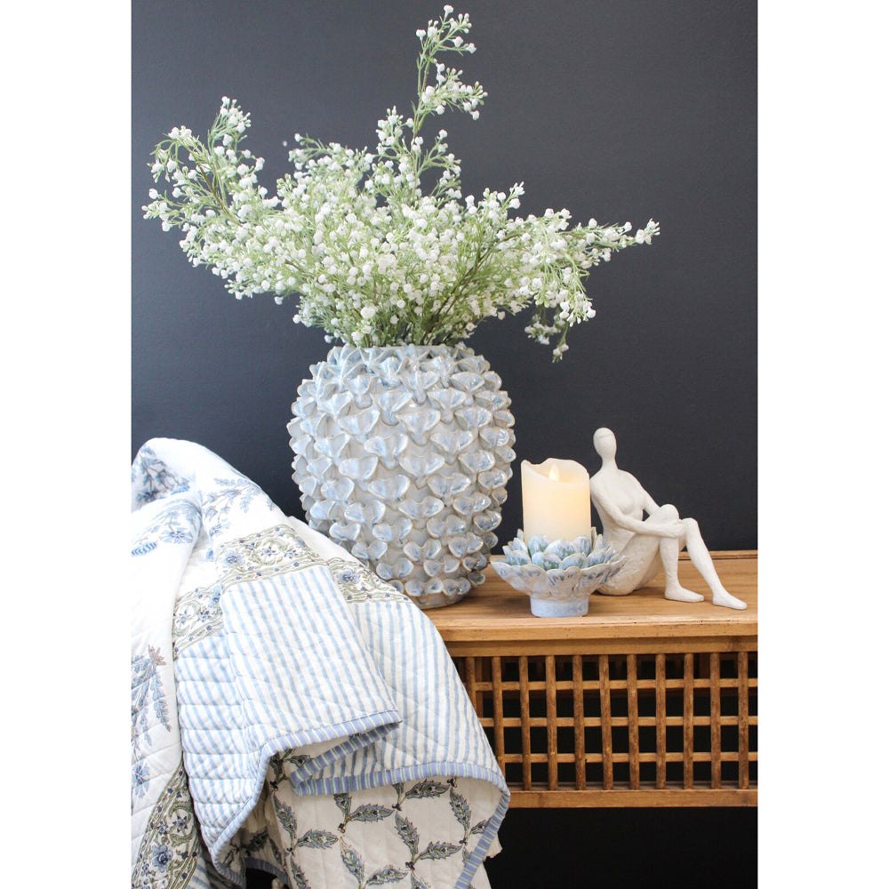 LVD Cotton Bedspread/Quilt w/ 2x Pillow Shams Set 220x260cm - Layla