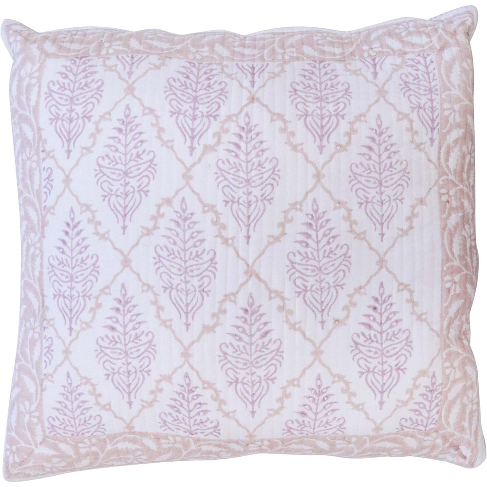 LVD Cotton Quilted Square Cushion 55cm - Raspberry Cider