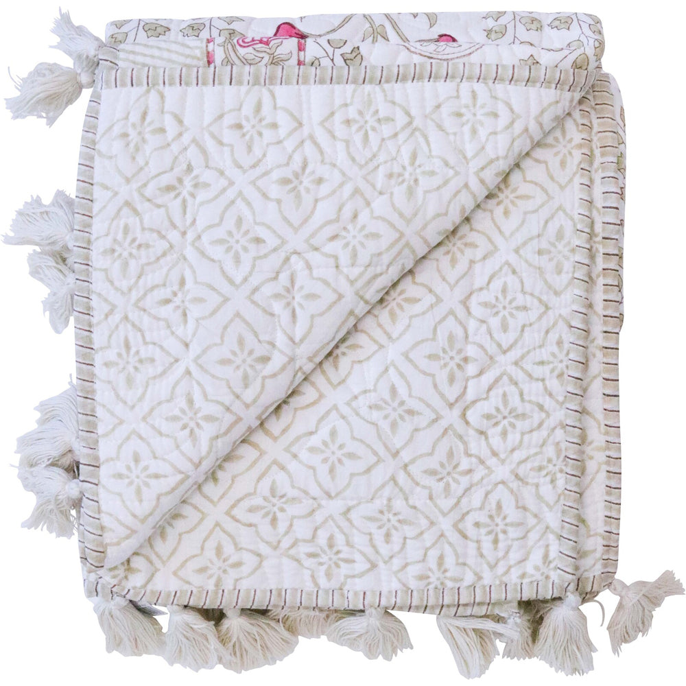LVD Cotton Throw Blanket Sofa Decor 130x150cm - Moghul