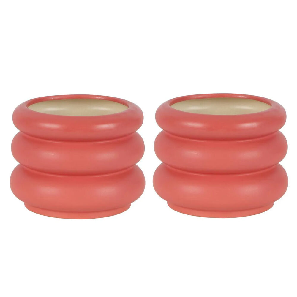 2PK Belle Mia 16.5cm Ceramic Pot Home Decor Small Pink