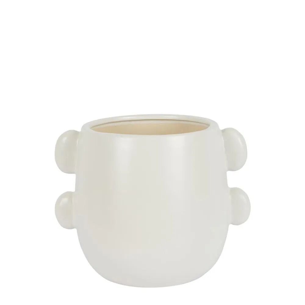 Belle Aiko Ceramic Flower Pot/Planter Small 22.5cm Home Decor - White