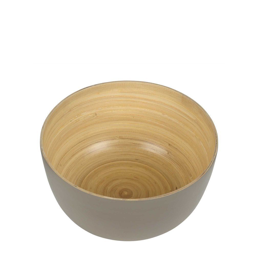 2PK Belle Blana Deep Bamboo Round Bowl Kitchen Serveware 29cm Grey