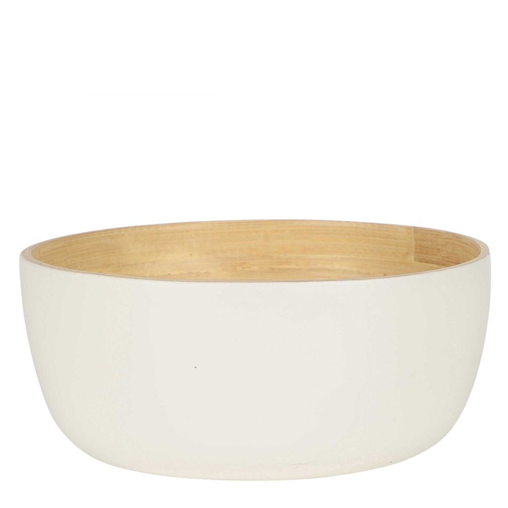 4PK Belle Blana Small Bamboo 15cm Noodle Bowl Round - White