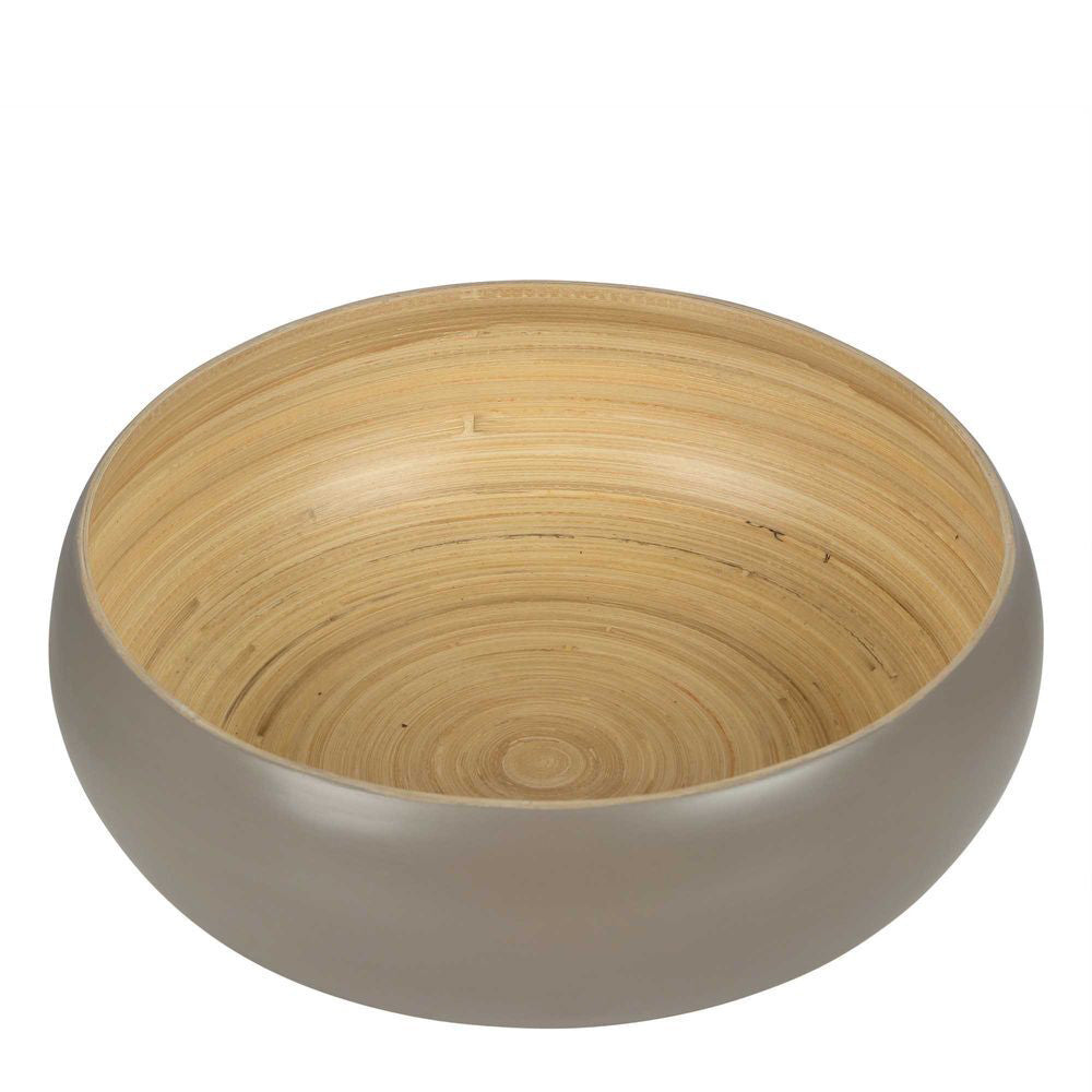 2PK Belle Blana Bamboo Large Bowl Kitchen Serveware 30cm Grey