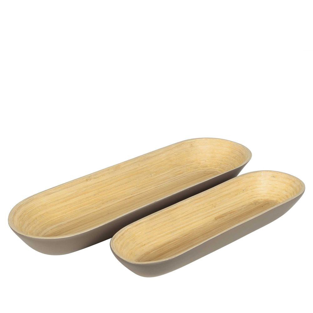 2PK Belle Blana Small Bamboo Platter Kitchen Serveware - Grey