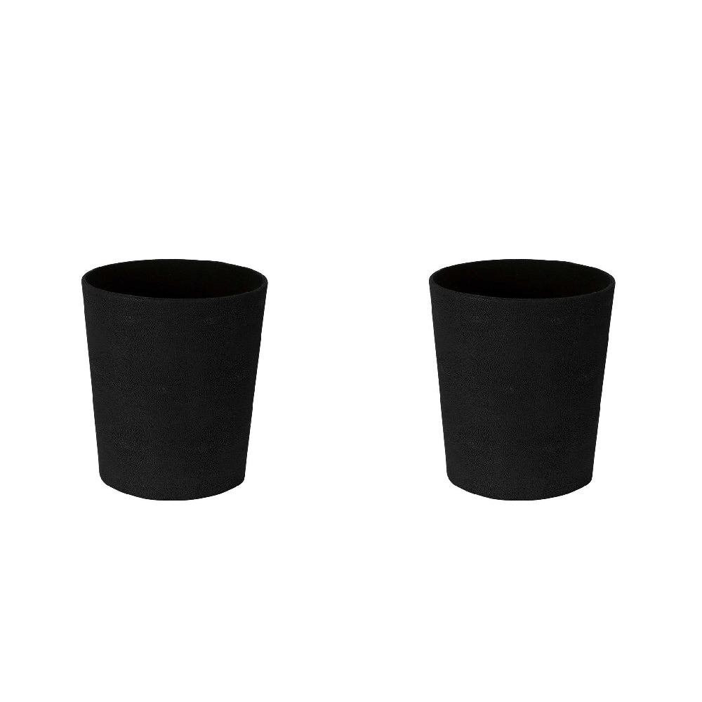 2PK Belle Hunter Waste Bin Trash/Garbage Can Round 25x20cm - Black