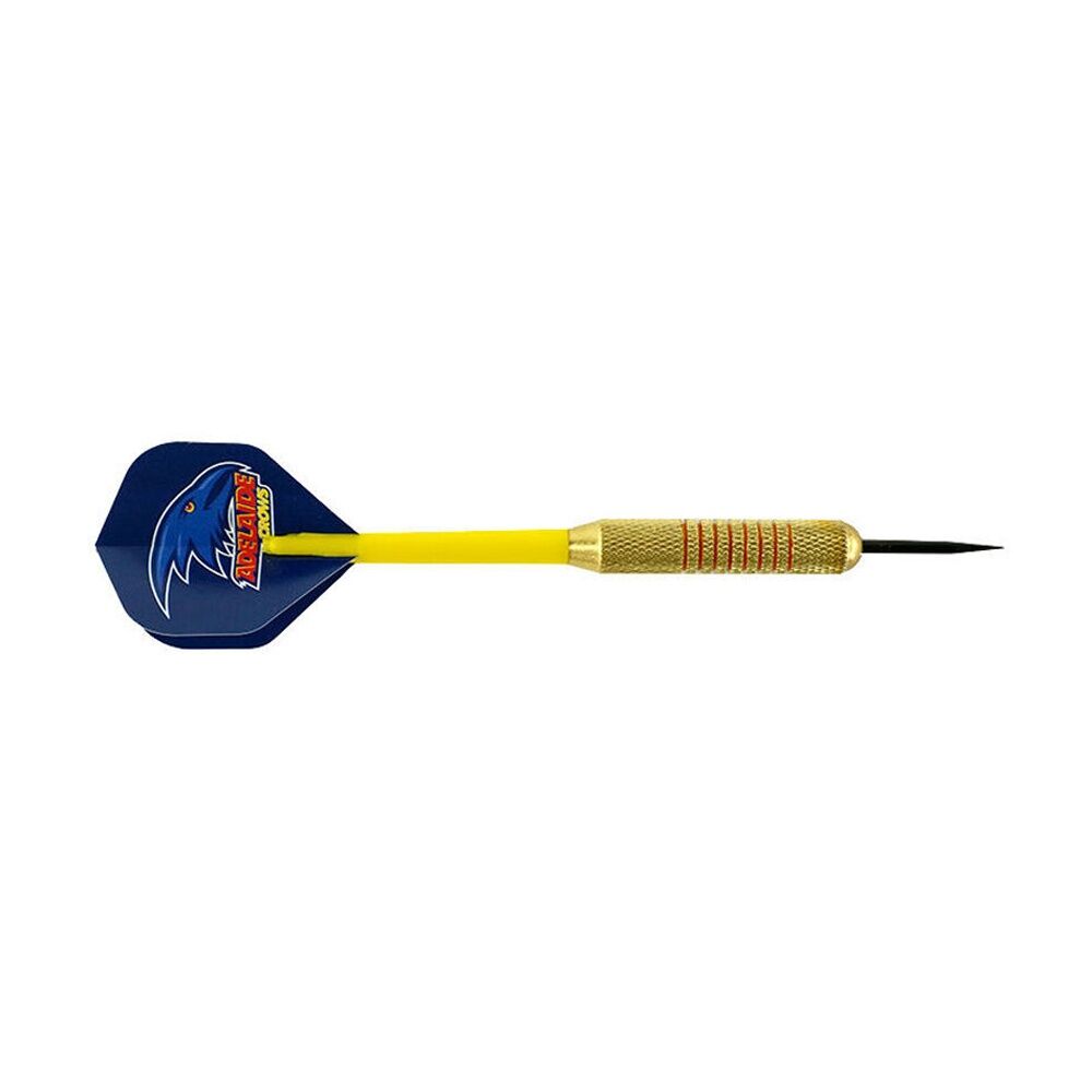 2x 3pc AFL Brass Darts Adelaide Western Team Dessign Flights & Shafts In Case