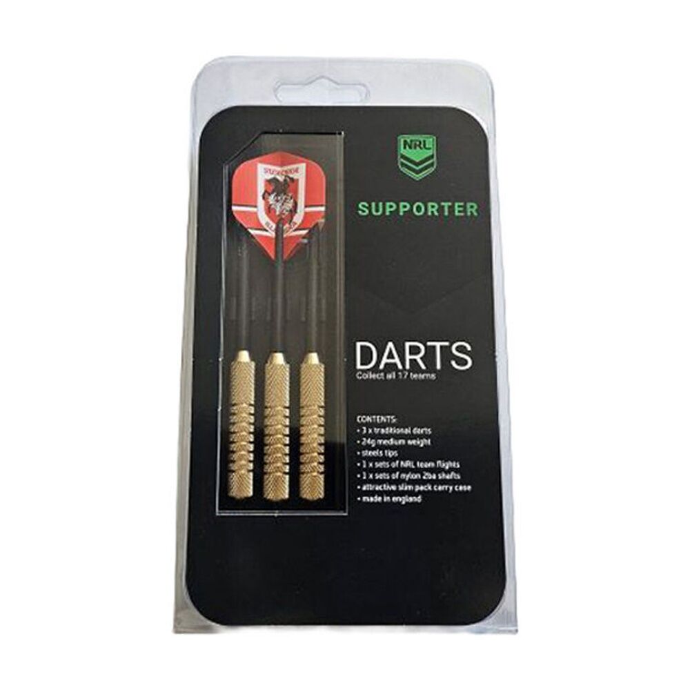 2x 3pc NRL Darts St George Dragons Team Design Flights & Shafts Case Included