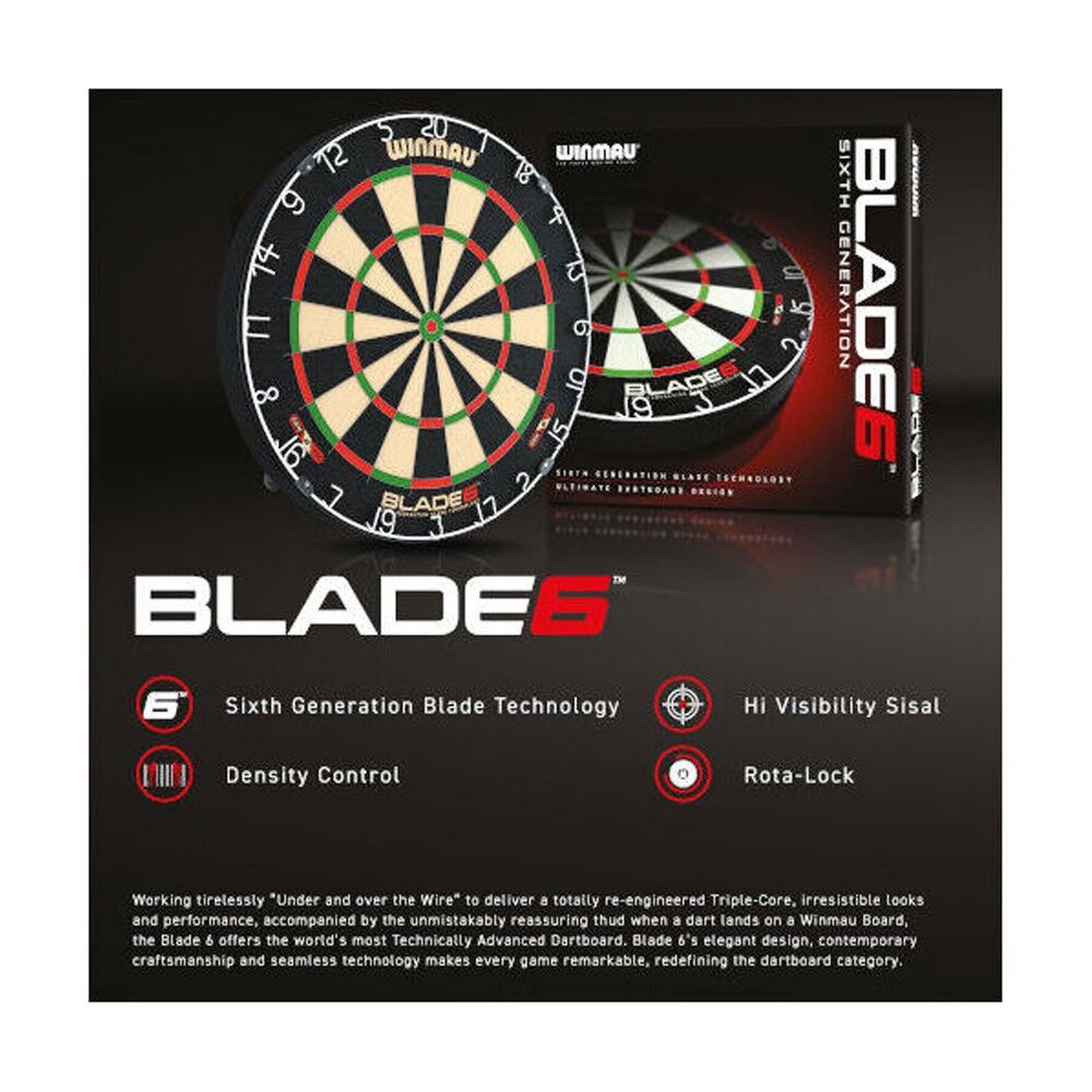 Winmau Blade 6 Ultra Thin 60 Degree Latest Wire Technology Dartboard WB3033