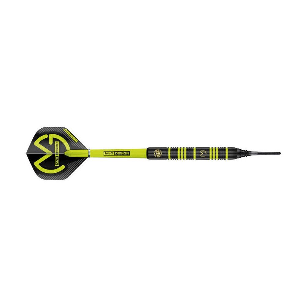 3pc Winmau Mvg Ambitition Brass Dart 20 Gram New Design Wd2237 Black Yellow