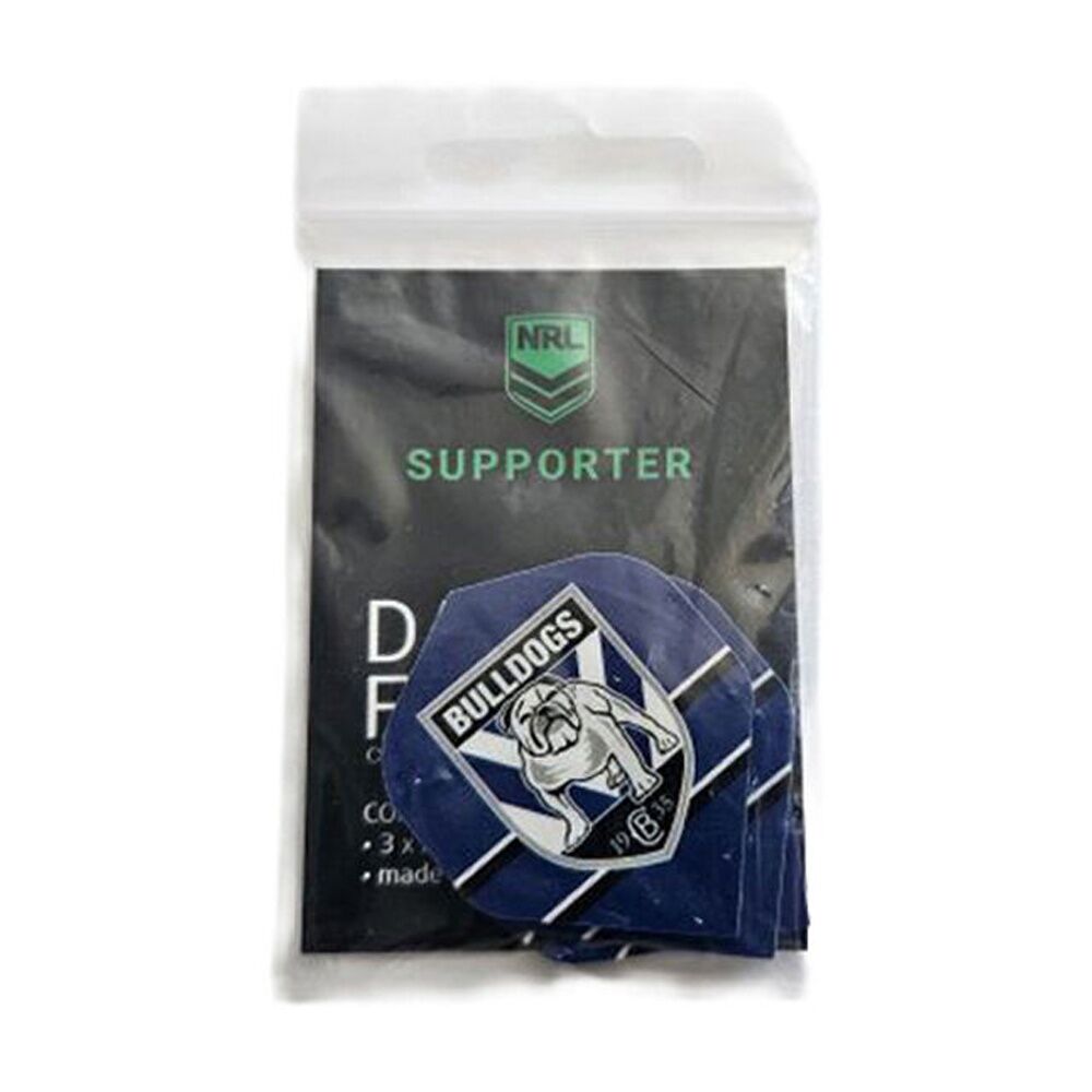 6x 3pc NRL Dart Flights Bulldogs Canterbury Team Metronic Pack England Made