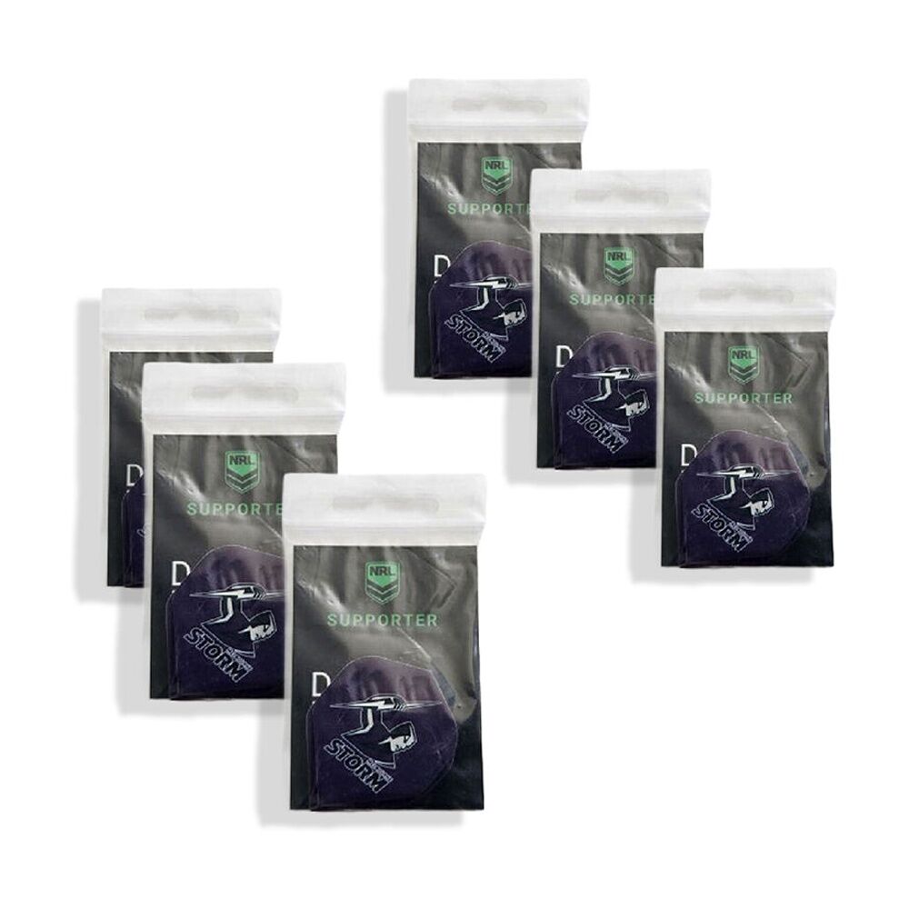 6x 3pc NRL Dart Flights Melbourne Storm Team Design Metronic Pack England Made