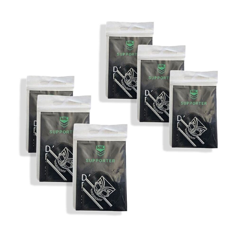 6x 3pc NRL Dart Flights New Zealand Warriors Team Design Metronic England Made