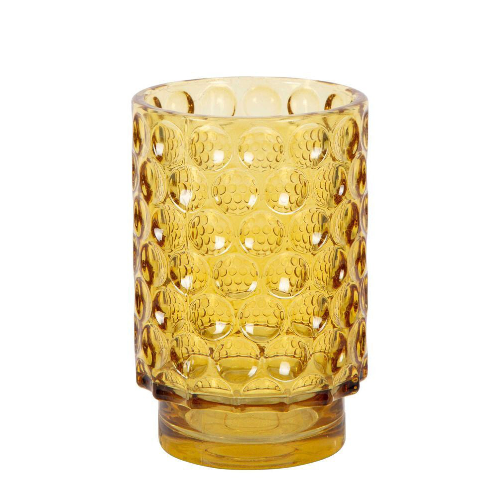 6PK Belle Targa Glass Tealight Holder Large 13cm - Sienna