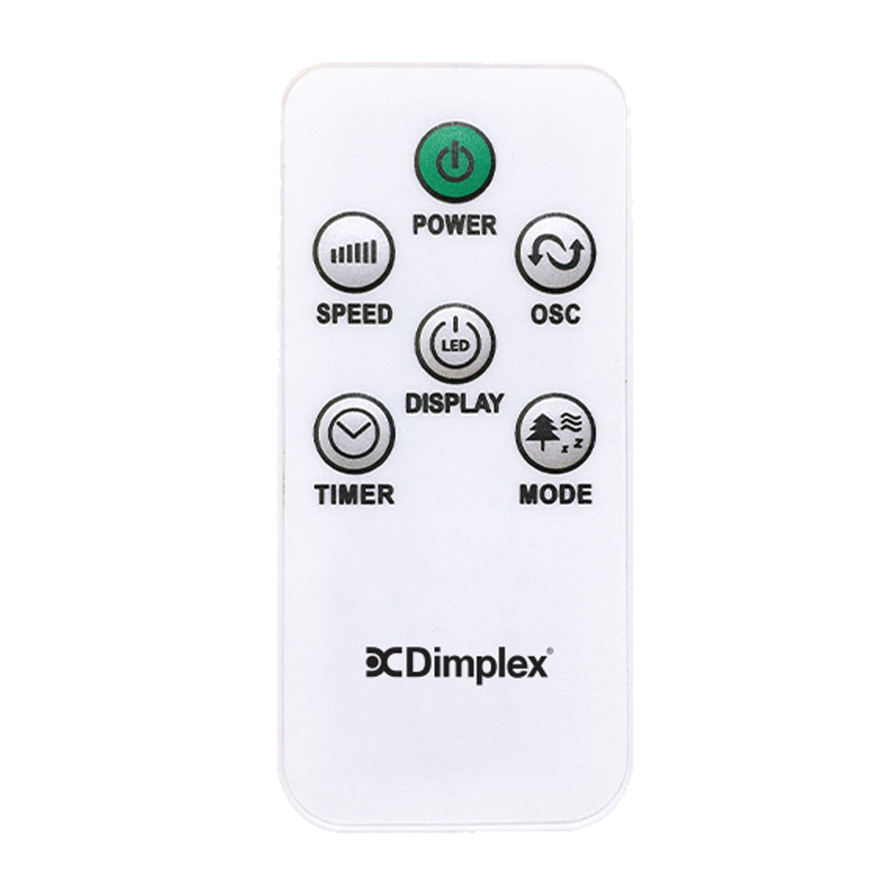Dimplex 91cm 45W 3 Speed Cooling Tower Fan w/ Remote White