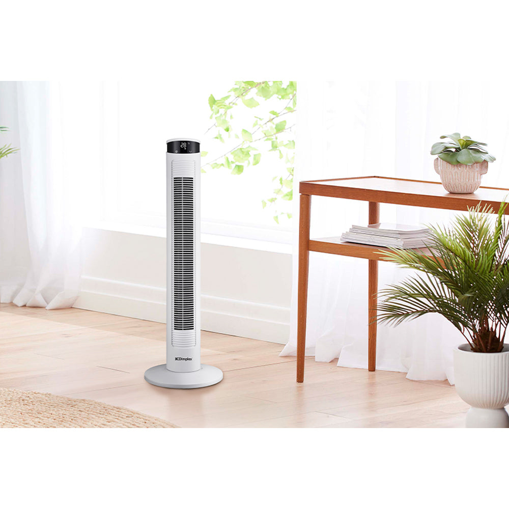 Dimplex 91cm 45W 3 Speed Cooling Tower Fan w/ Remote White