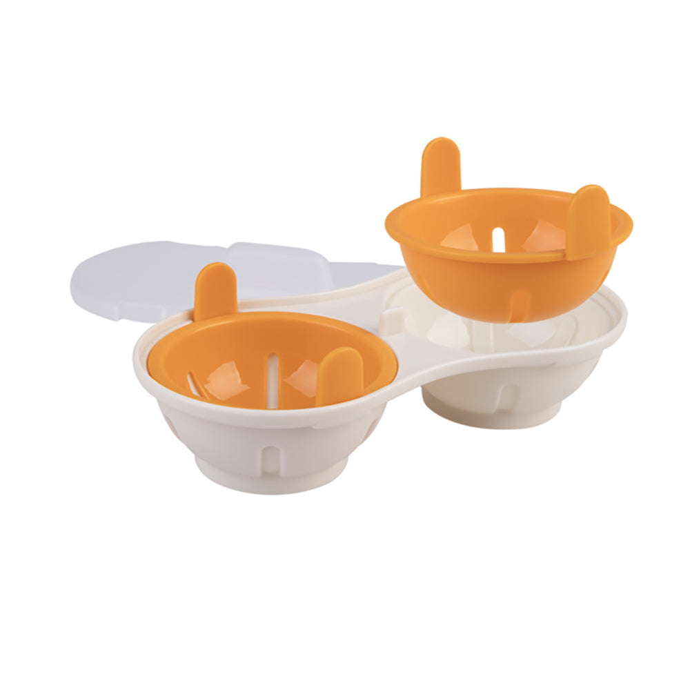 2PK Appetito Microwave Double Egg Poacher Home Kitchen Cooking