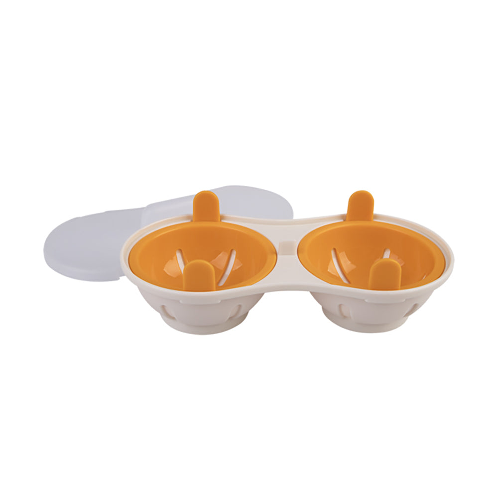 2PK Appetito Microwave Double Egg Poacher Home Kitchen Cooking