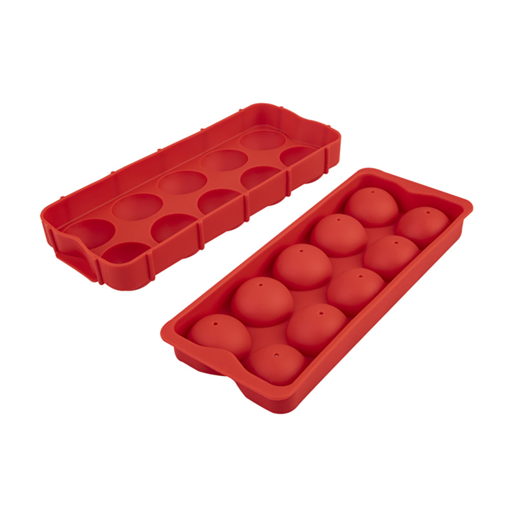 2PK Appetito Silicone Round Ice Cube Tray Home Kitchen Cooking Tool