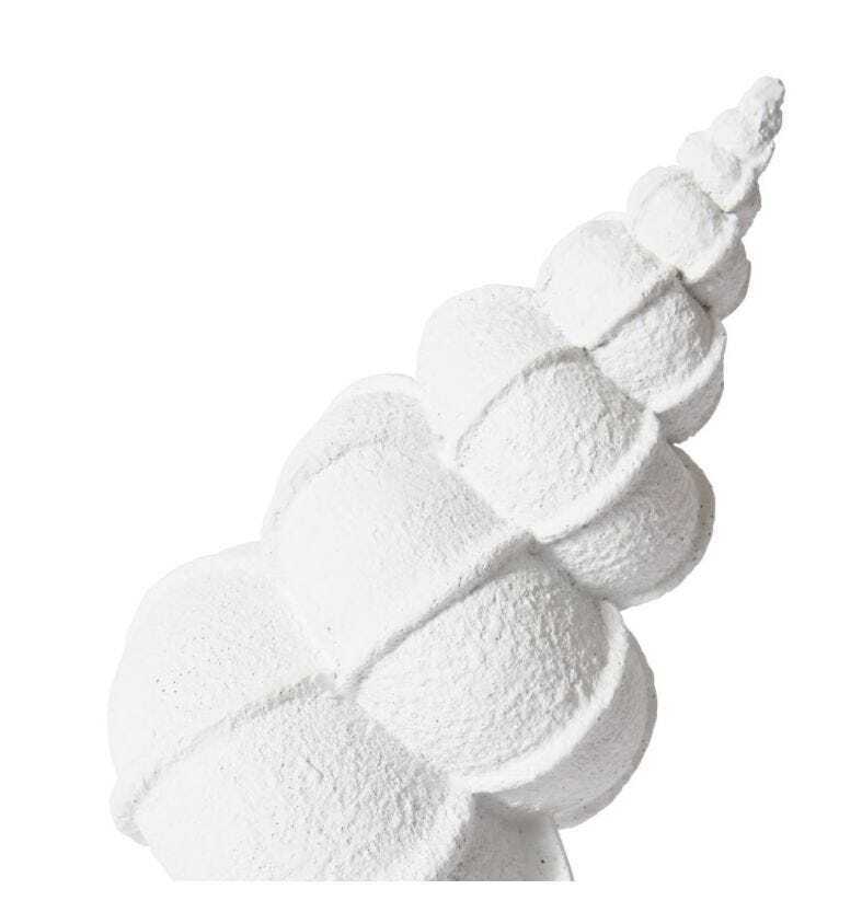 E Style 35cm Resin Conch Shell Stand Sculpture - White