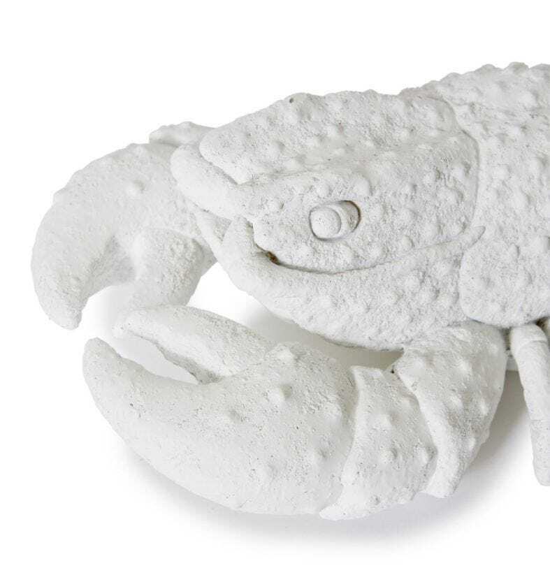 E Style 31cm Resin Lobster Sculpture Ornament - White