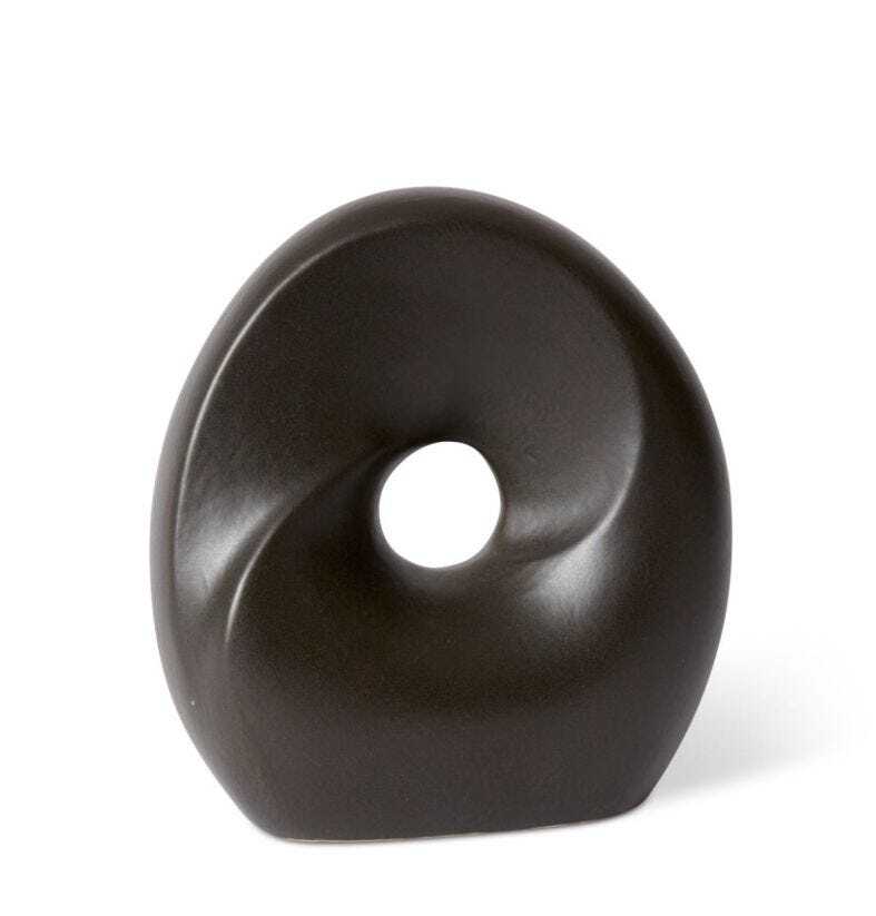 E Style 20cm Ceramic Dakota Sculpture - Black