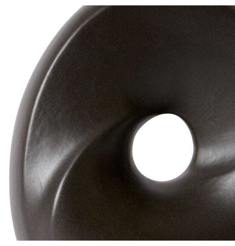 E Style 20cm Ceramic Dakota Sculpture - Black