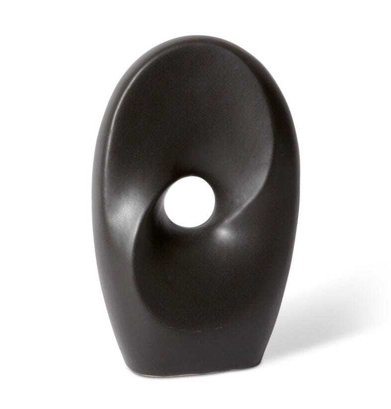 E Style 30cm Ceramic Georgia Sculpture - Black