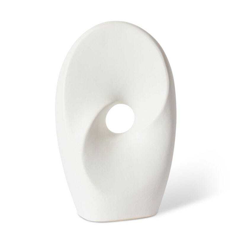 E Style 30cm Ceramic Georgia Sculpture - White
