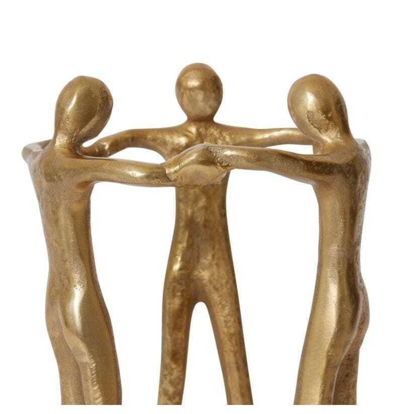 E Style 37cm Aluminium Friendship Sculpture - Antique Gold