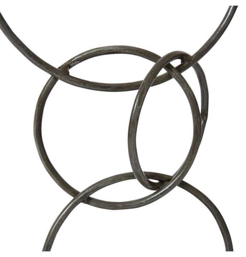 E Style 53cm Iron/Marble Pike Sculpture - Black