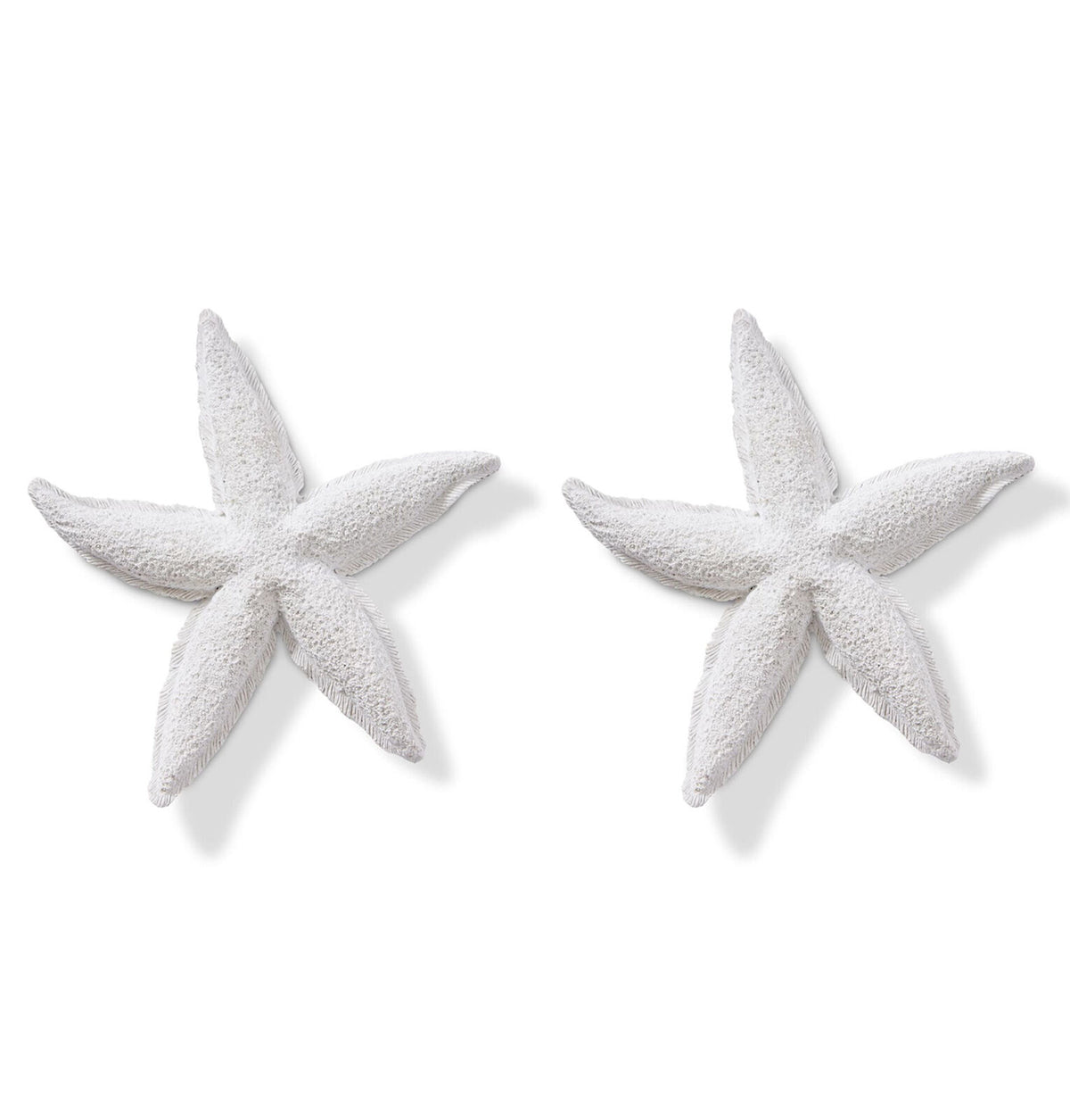 2PK E Style Starfish Royal Sculpture Tabletop Home Decor 20cm White