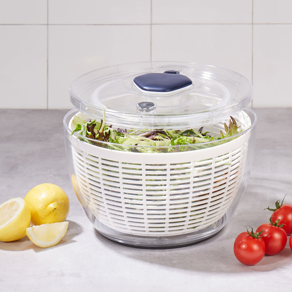 Davis & Waddell Premium Salad Spinner 6L/26cm - White/Blue