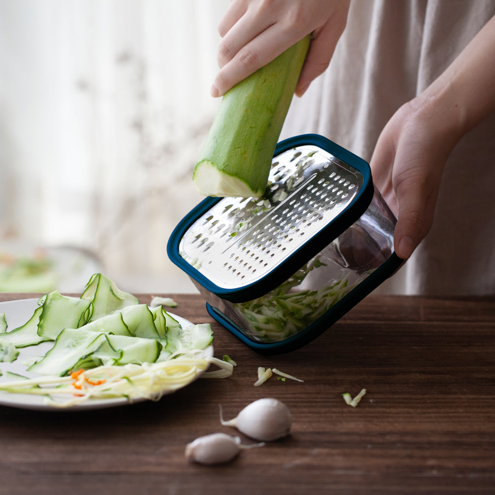 2PK Davis & Waddell Multi Grater w/ Storage 14cm - Grey/Blue
