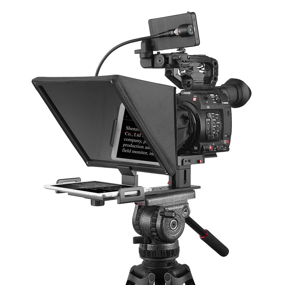 Desview Foldable 11in Teleprompter For Smartphone/Tablet/Camera Black