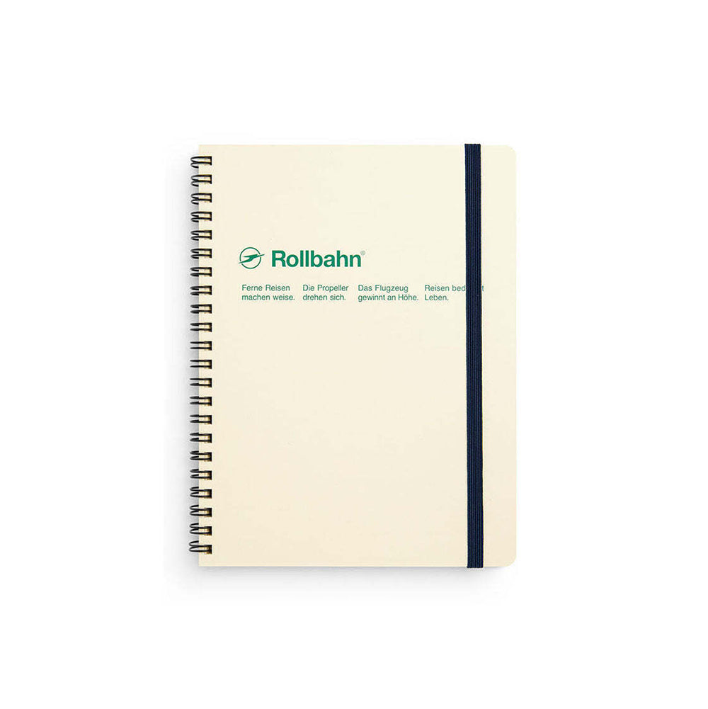Delfonics  Rollbahn Spiral Bound Notebook Grid A5 Journal - Cream