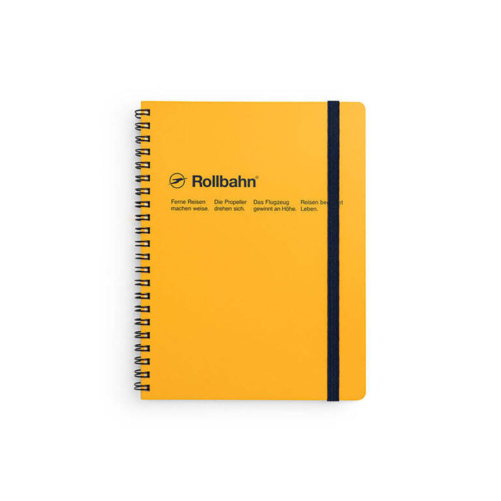 Delfonics  Rollbahn Spiral Bound Notebook Grid A5 Journal - Yellow
