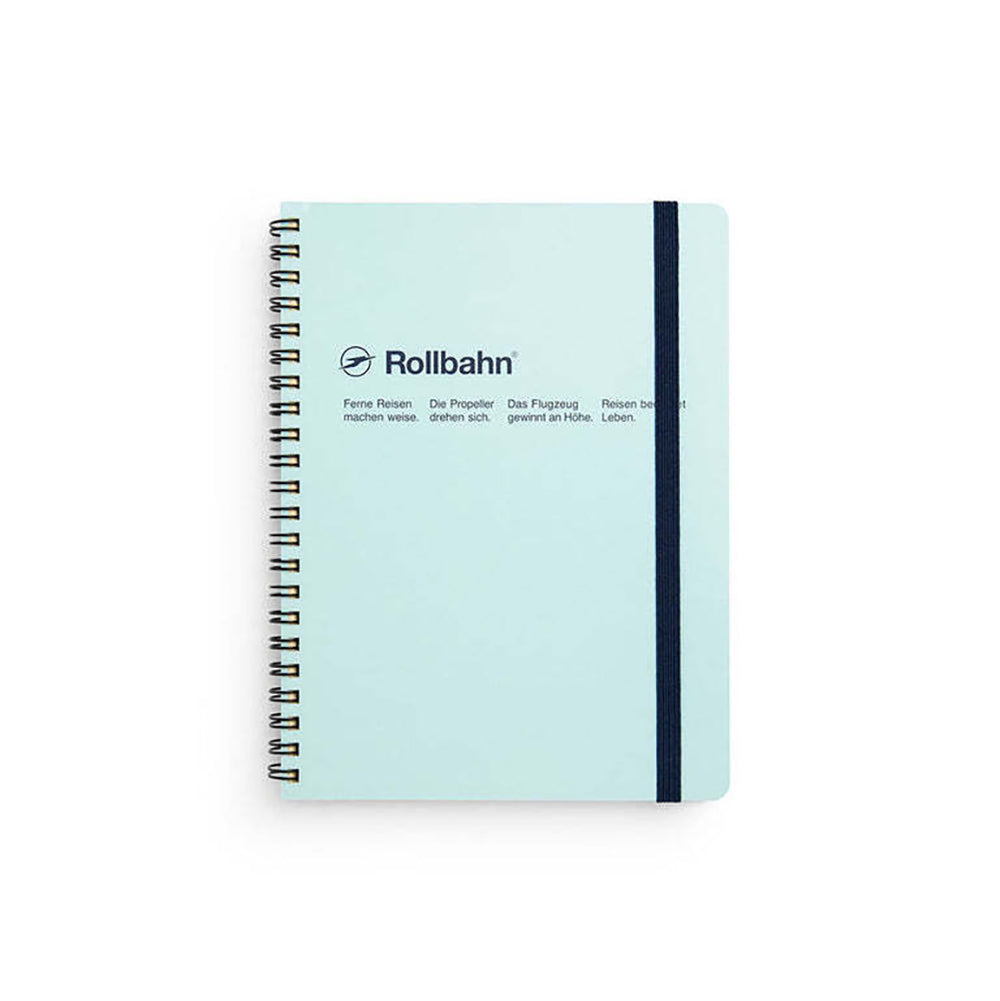 Delfonics  Rollbahn Spiral Bound Notebook Grid A5 Journal - Sky Blue